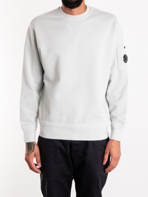 Cotton fleece crew neck blue fox 