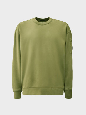 Brushed emerized diagonal sweatshirt seagrass 