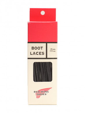 48 inch boot laces black waxed 