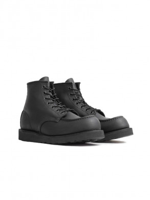 6 inch classic moc boots black harness 