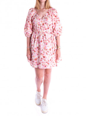 Kiki sunny floral wrap dress light pink 