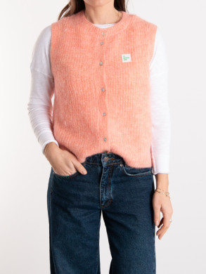 East 19m cardigan peches blanche 
