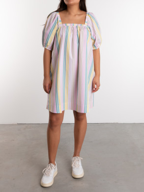 Stripe cotton mini dress multicolour 