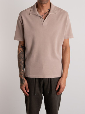 Short sleeve polo clay beige 