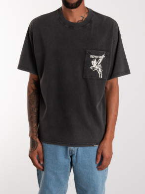 Power and speed tshirt vintage grey 