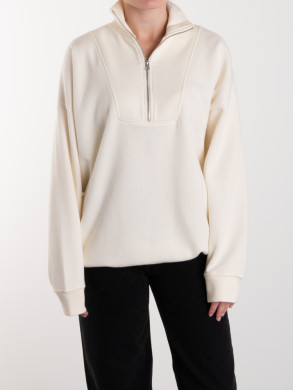 HW2312 half zip sweatshirt off white 