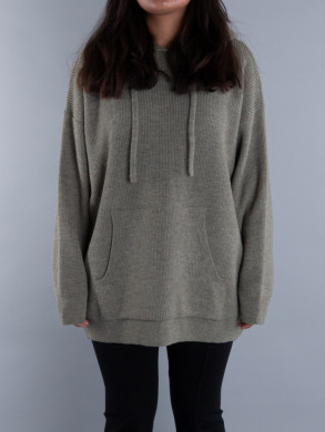Remeea knit hoodie green 
