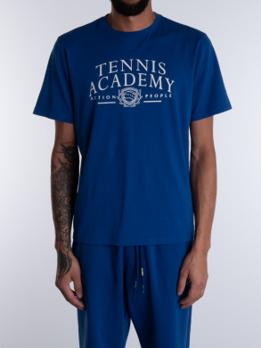 Tennis academy logo shirt blue 