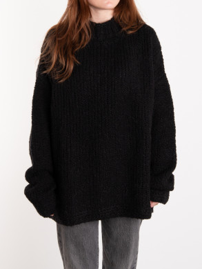 Granny knit sweater black 