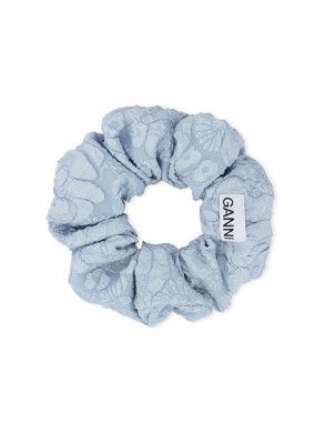 Stretch jacquard scrunchie sky blue 