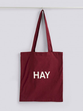 Hay tote bag burgundy 