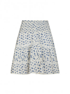 Alett dot flower skirt blue 