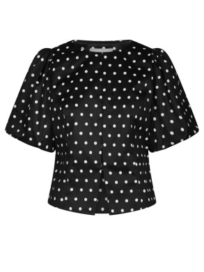 Anela dot blouse black 