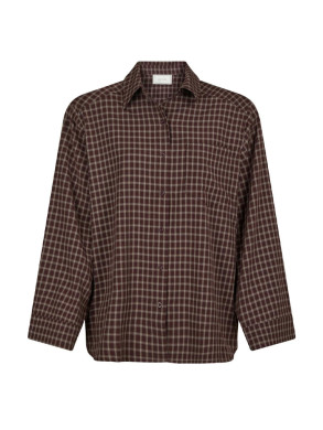 Anella check shirt choco 