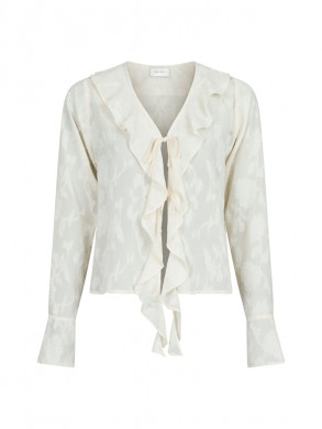 Anika burnout blouse off white S