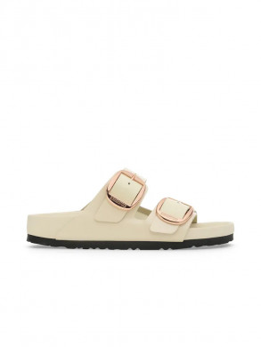 Arizona big buckle sandals patent ecru 