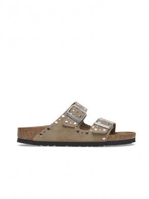 Arizona rivet border sandals taupe 