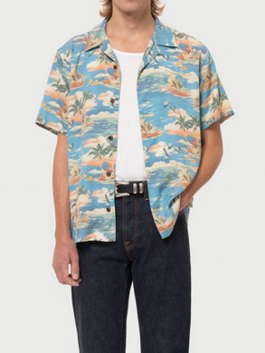 Arvid hawaii shirt azure 