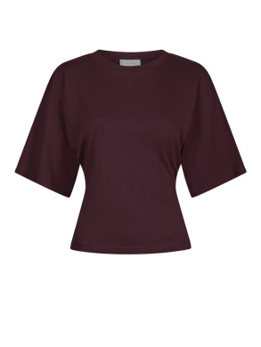 Asha boxy t-shirt bordeaux 