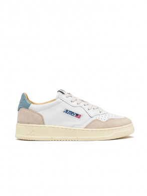 Medalist men sneaker suede white silver blue 