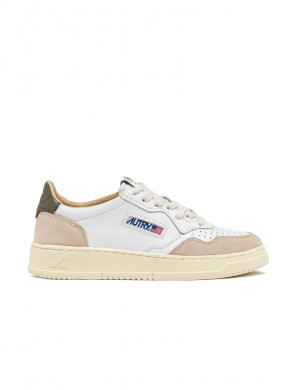 Medalist wmns sneaker suede wht cvrt green 