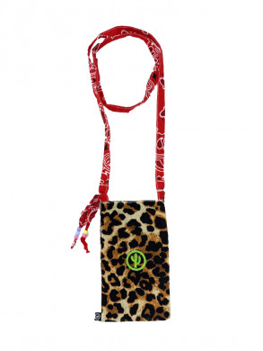 Bandana phone case red leopard 