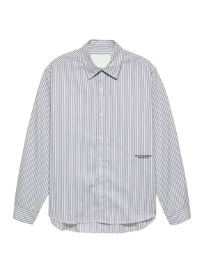Beach shirt white black stripe 
