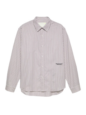 Beach shirt white red stripe 