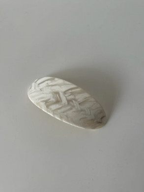 Barrette clip beige swirl 