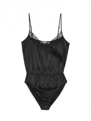 Body with lace edge black 