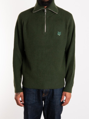 Bold fox head half zip ranger green 