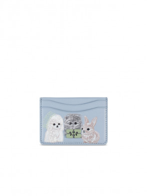 Bou card holder animals chambray 