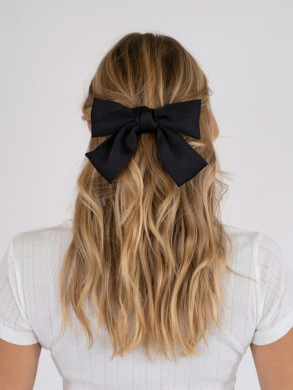 Bow hair clip black 