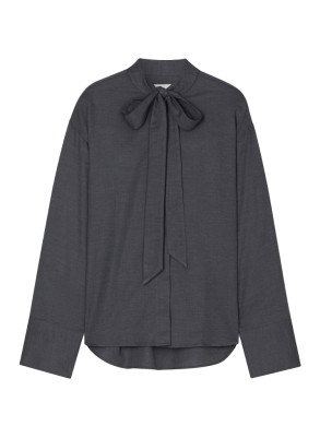 Bow tie shirt dk grey melange 