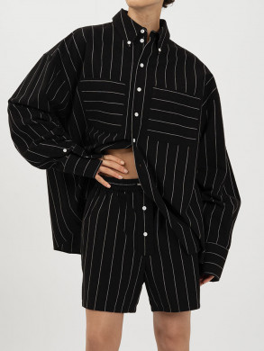 Brino shirt black stripe 