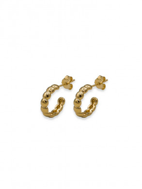 Bubbly puffin hoops gold 