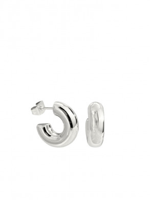 Bulky hoop studs silber 