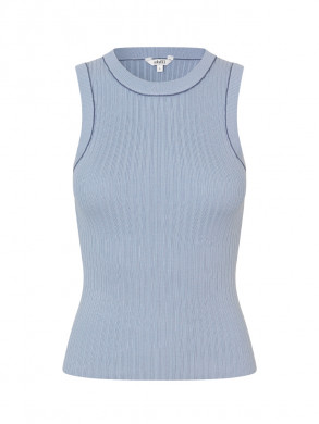 Callis-m connor knit top steel blue 