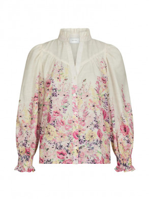 Calloma flower print blouse ivory 