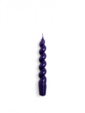 Candle spiral purple 