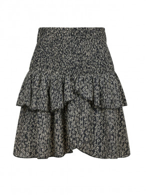 Carin flower check skirt black S