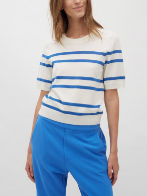 Carla-m bravana stripe knit sugar sapphire 