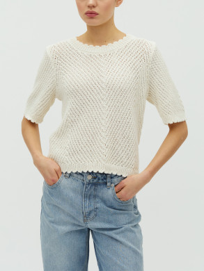Carla-m eloven knit shirt sugar L