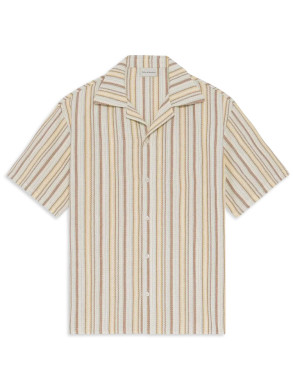 Chemise rayee coton multicolor 