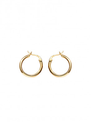 Chunky small hoops gold 