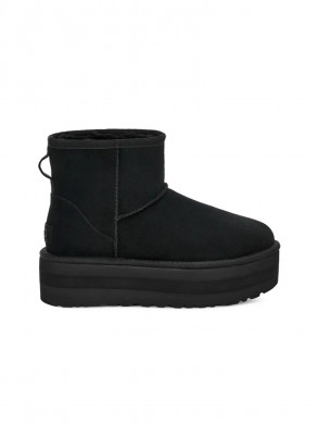 Classic mini platform boot black 