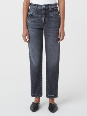Pedal pusher jeans dark grey 