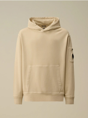 Cotton diagonal fleece hoodie frozen dew 