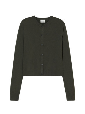 Crewneck cardigan longlseeve junip green 