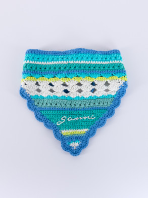 Crochet bandana blue cura 